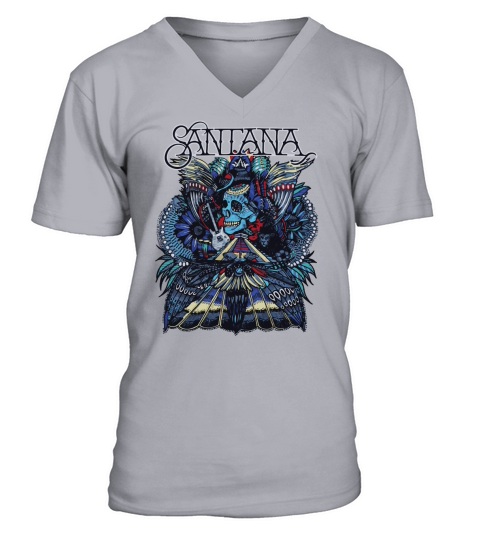 Carlos Santana Folk Skull V-Neck T-shirt