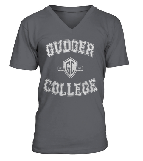gudger college jersey crest white V-Neck T-shirt