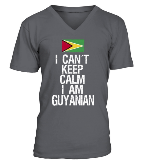 I can not keep calm I am Guyanian V-Neck T-shirt