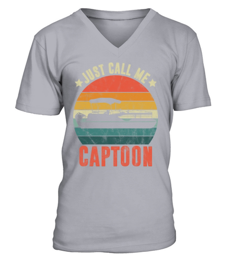 Just Call Me Captoon Boating Boat Owner Captain Na V-Neck T-shirt