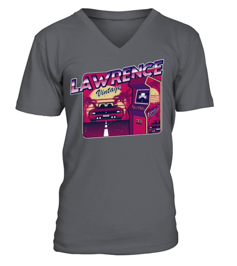 Lawrence - Personalized Vintage Gamer 80s 90s V-Neck T-shirt