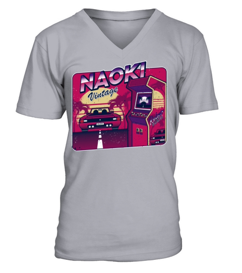 Naoki - Personalized Vintage Gamer 80s 90s V-Neck T-shirt