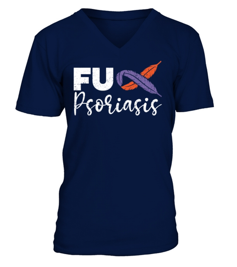 Psoriasis Warrior Skin Disease Psoriasis Awareness V-Neck T-shirt