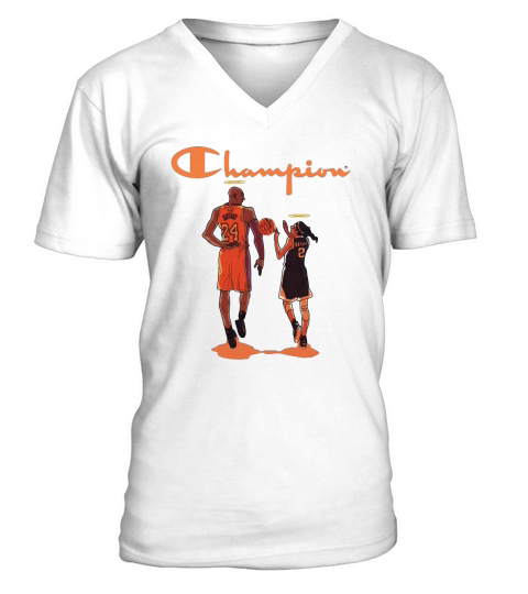 RIP Kobe and Bryant and Gianna Champion shirt V-Neck T-shirt