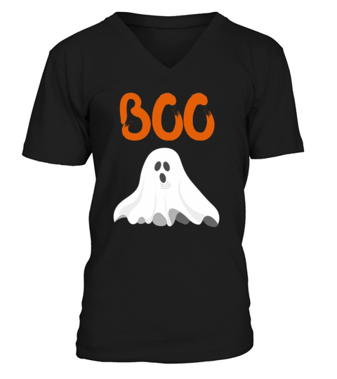 Scary Halloween Boo Women Men Ghost V-Neck T-shirt