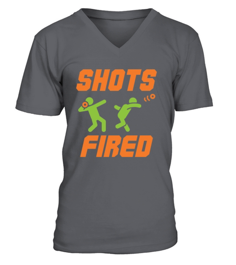 Shots Fired Funny Shot Put Track and Field V-Neck T-shirt