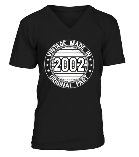 Vintage Made In 2002 Original Part Birthday 2002 V-Neck T-shirt