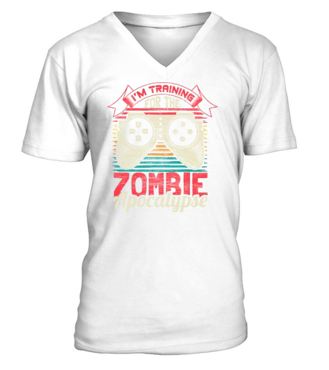 Zombie Apocalypse Epidemic Gift Idea V-Neck T-shirt