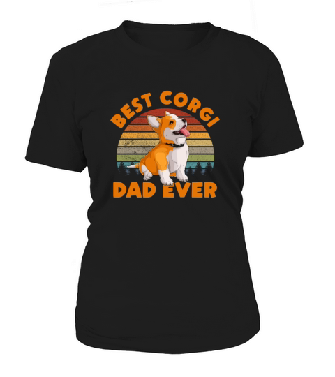 Best Corgi Dad Ever Retro Women's T-Shirt