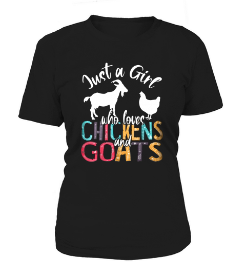 Cute Just A Girl Who Loves Chickens Goats Farmer Girls Gift T Shirt Women's T-Shirt