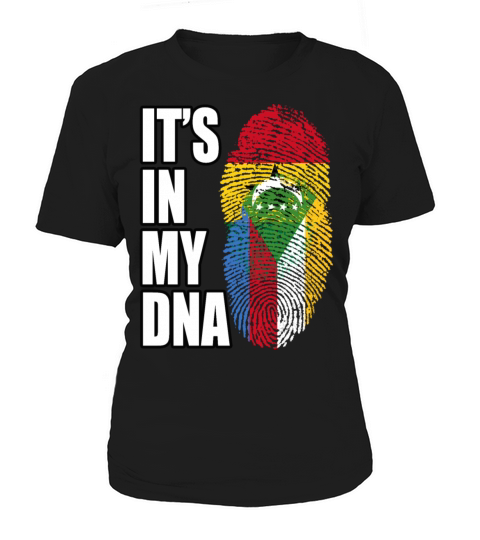 Ghanaian And Comoran Mix Heritage DNA Flag Women's T-Shirt