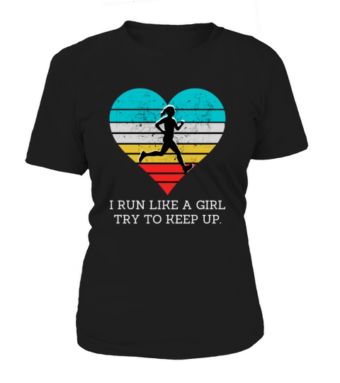 Girls Cross Country Running Retro Vintage Run Tumb Women's T-Shirt
