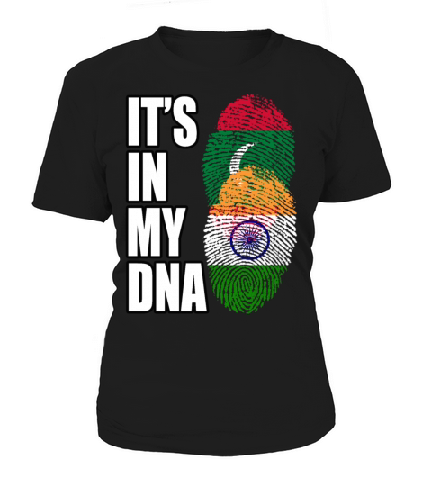 Maldivian And Indian Mix Heritage DNA Flag Women's T-Shirt