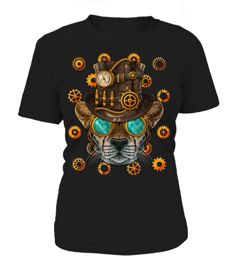 Steampunk Cheetah Medieval Victorian Steam Powered Women's T-Shirt