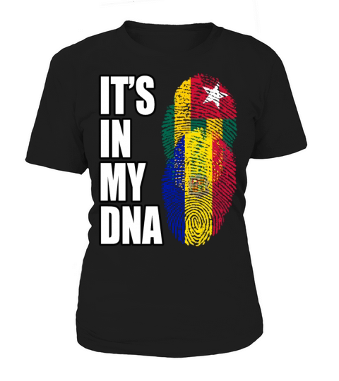 Togolese And Andorran Mix Heritage DNA Flag Women's T-Shirt