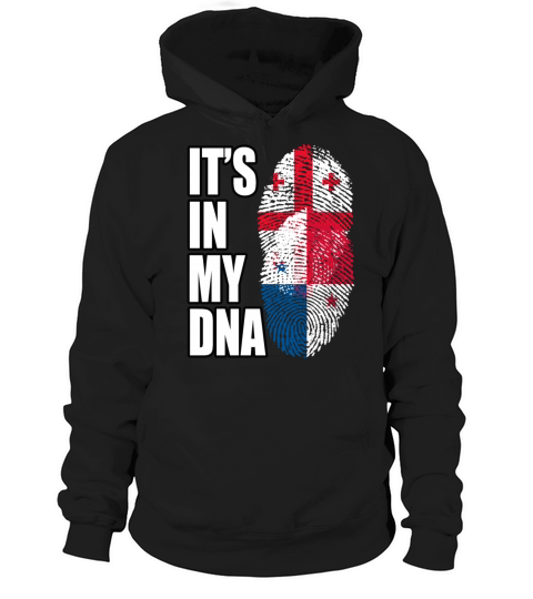 Georgian And Panamanian Mix Heritage DNA Flag Hoodie Unisex