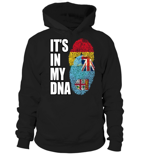 Ghanaian And Fijian Mix Heritage DNA Flag Hoodie Unisex