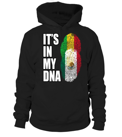 Malian And Mexican Mix Heritage DNA Flag Hoodie Unisex