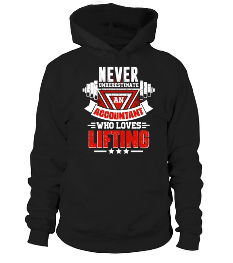 Never Underestimate Accountant Gym Workout Fitness Hoodie Unisex
