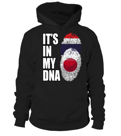 Thai And Japanese Vintage Heritage DNA Flag Hoodie Unisex