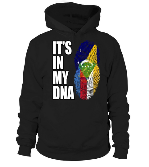 Tokelauan And Comoran Mix Heritage DNA Flag Hoodie Unisex