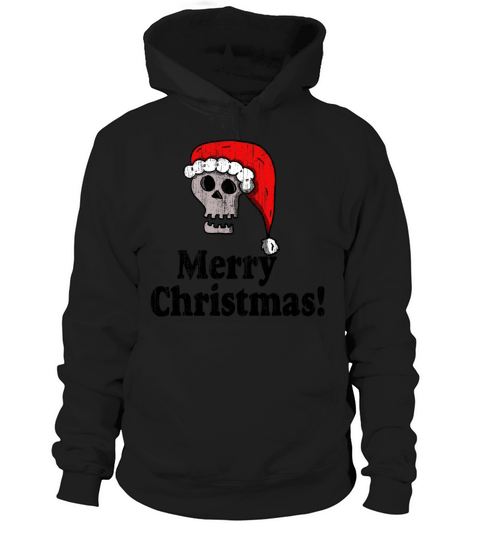Vintage Merry Christmas Santa skull Hoodie Unisex