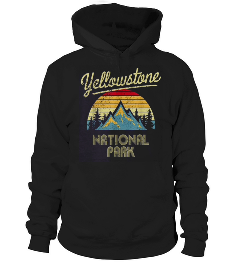 Vintage Retro Yellowstone Mountain National Park shirt Hoodie Unisex