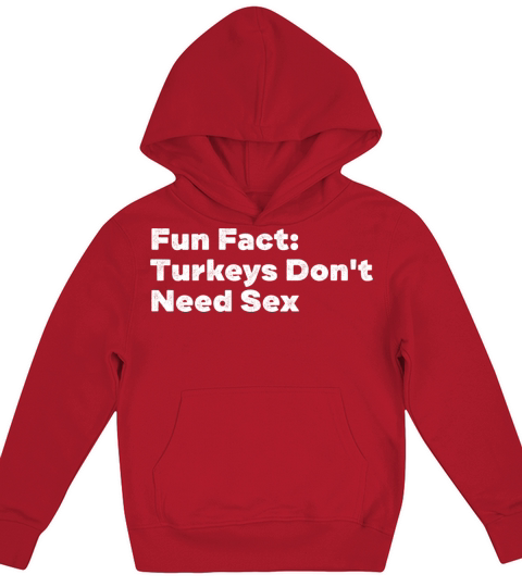 Turkeys Dont Need Sex Funny Animal Pun Humor Kids Hoodie