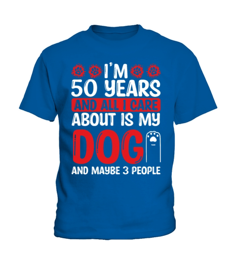 50 Year Old Dog Dad Dog Mom Dog 50th Birthday Kids T-Shirt