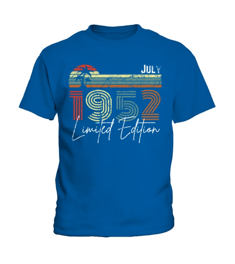 70 Years July 1952 Vintage Limited Edition Kids T-Shirt