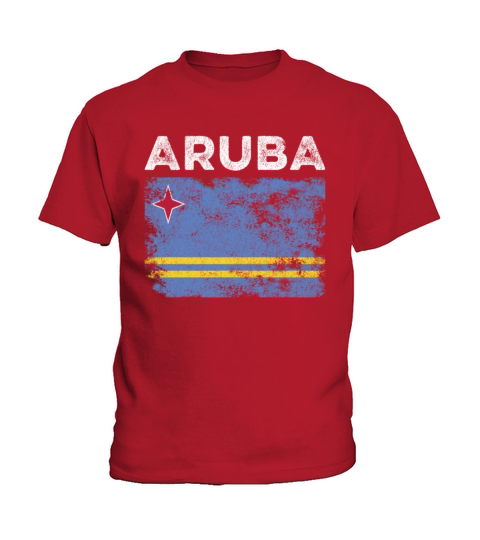 Aruba Flag Distressed - Aruban Flag Kids T-Shirt
