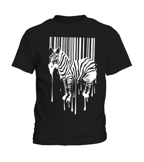 Banksy Street Art Zebra Bar Code Kids T-Shirt