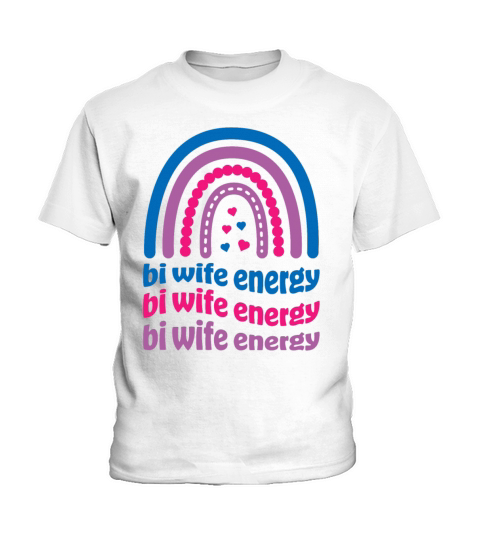 Bi Wife Energy Gay Pride Lesbian LGBT Cute Kids T-Shirt