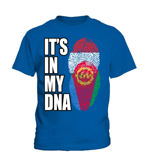 Hungarian And Eritrean Mix Heritage DNA Flag Kids T-Shirt