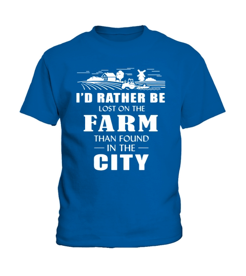 I would rather be lost on the farm than found in the city Kids T-Shirt