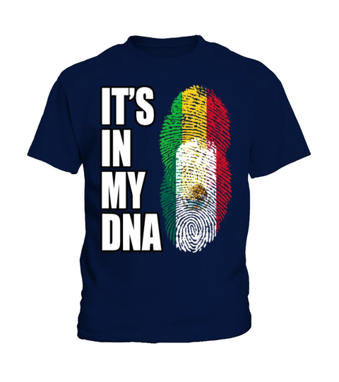 Malian And Mexican Mix Heritage DNA Flag Kids T-Shirt