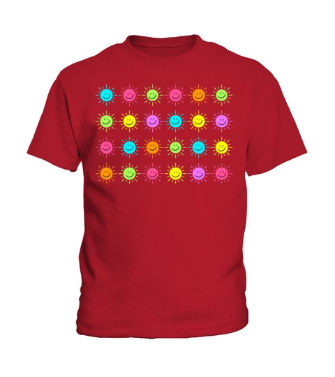 Neon Happy Sun - Multicolor Kids T-Shirt
