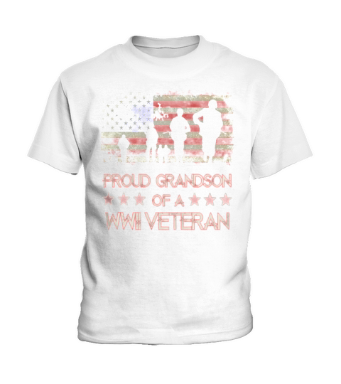 Proud Grandson of a World War 2 Veteran T-Shirt ww2 ww 2 Kids T-Shirt