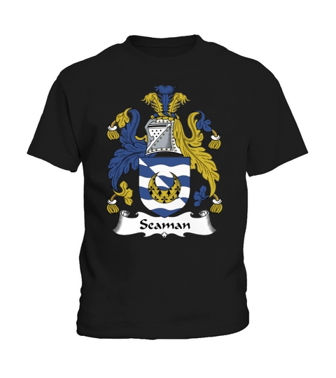 Seaman Family Crest British Family Crests - Coffee Mug (colored) Kids T-Shirt