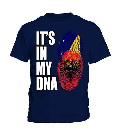 Tokelauan And Albanian Mix Heritage DNA Flag Kids T-Shirt