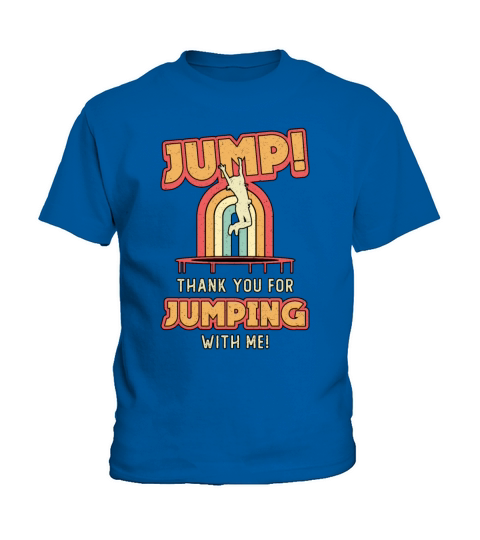 Trampoline Jump Thank You Gymnast Trampolining Kids T-Shirt