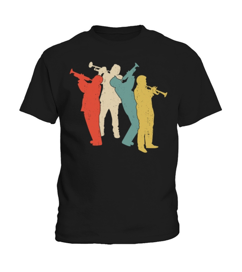 Trumpet Player Retro Vintage Kids T-Shirt