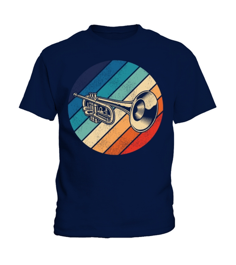 Trumpet Player Retro Vintage Kids T-Shirt