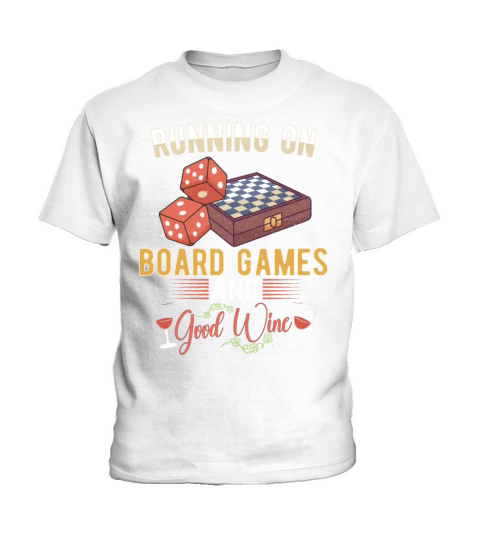 Wine Board Games Chess Board Game Player Gambling Kids T-Shirt