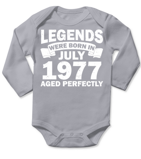 45th birthday July vintage 1977 gift idea Long Sleeve Baby One-Piece