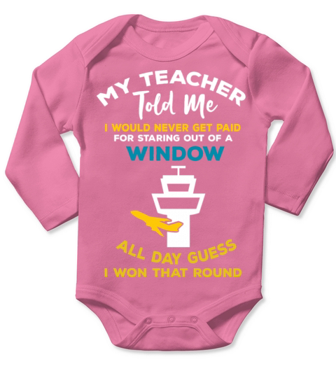 Air Traffic Controller Funny Quote Saying ATC Flig Long Sleeve Baby One-Piece