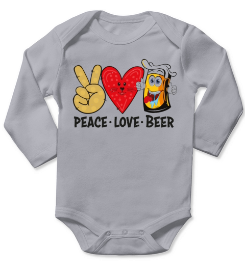 Beer Meme For Festival Concert Friede Liebe Bier Long Sleeve Baby One-Piece