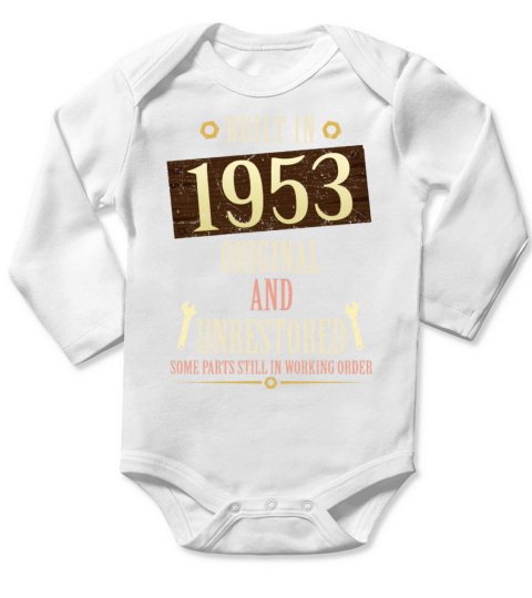 Built In The 1953 Original And Unrestored Long Sleeve Baby One-Piece