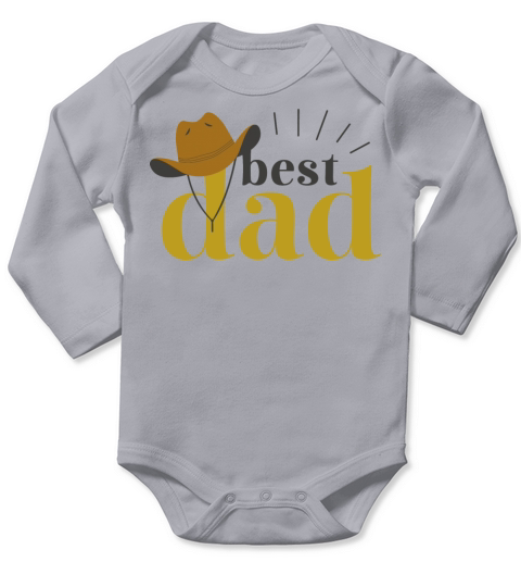 Cowboy hay best dad quote Long Sleeve Baby One-Piece