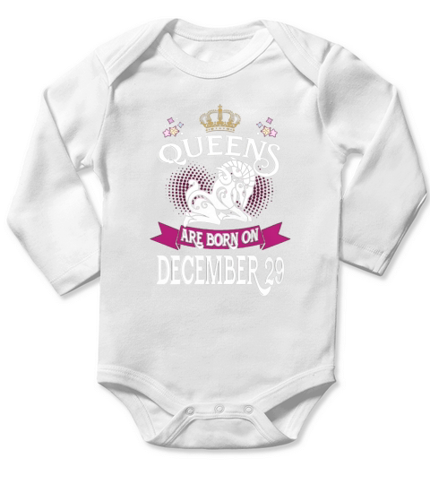 DECEMBER 29 birthday of Queens Zodiac Sign Long Sleeve Baby One-Piece